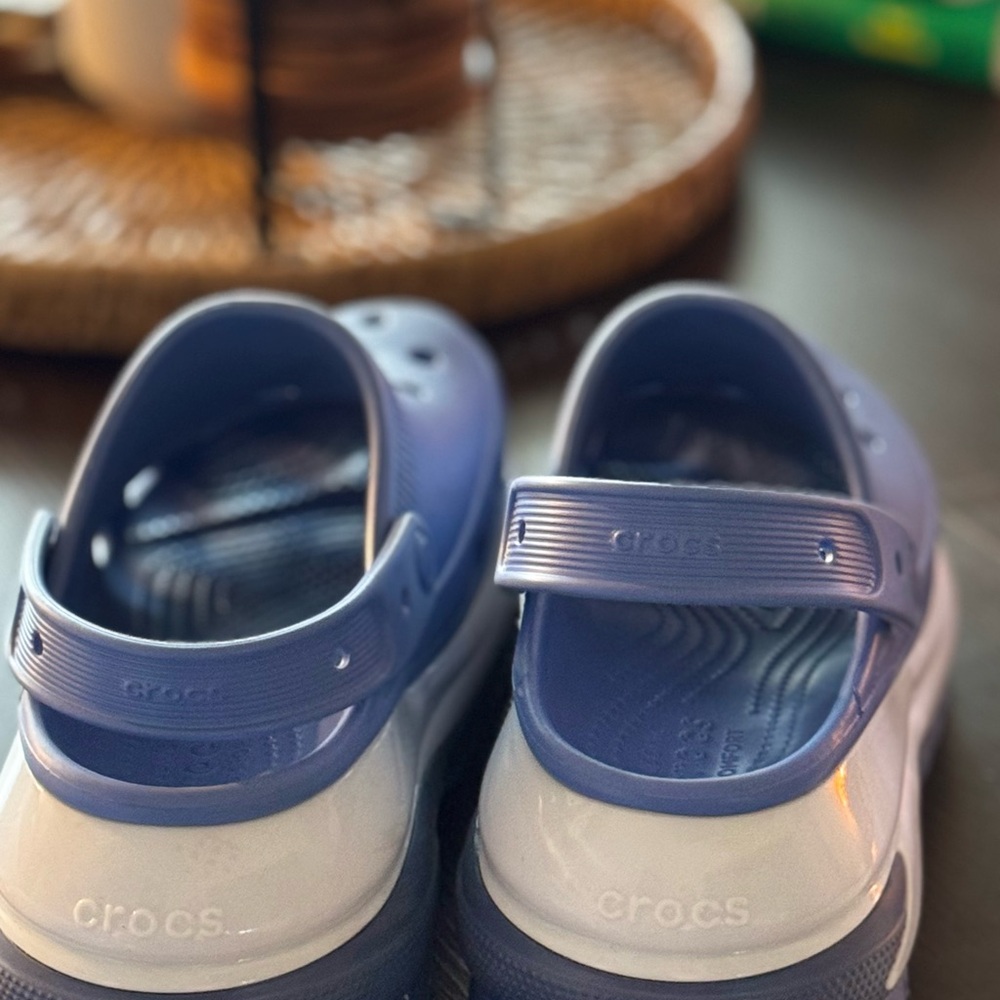 CROCS Navy and White Clogs - Picture 2 of 5